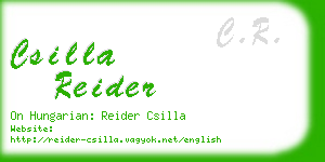 csilla reider business card